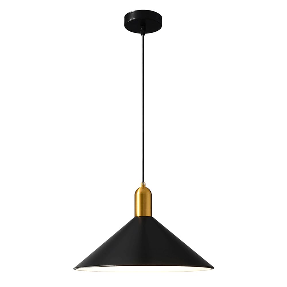 SYAXVOM Postmodern Wrought Iron Chandelier - Adjustable Height Pendant Lamp for Living Room, Bedroom, and Corridor(Dark)