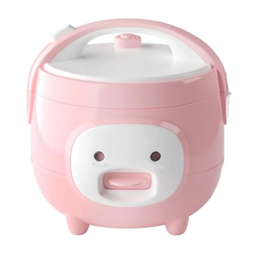 BsxiouY Olla Arrocera Y Vaporera, Pequeña Olla Arrocera Multifuncional, Olla Arrocera Automática Antiadherente De 2L con Función De Mantenimiento del Calor, para 1-3 Personas,A