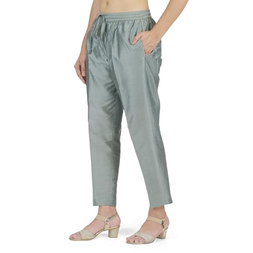 Image of Trouser Pants for Women,Stylish Trousers for Woman for Kurti Relaxed & Regular Straight fit Palazzo,Ethnic Bottom Formal Pants for Women Office wear Casual & Daily Use