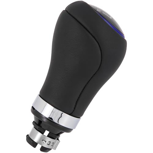 Recambo Schaltknauf 5 Gang passend für VW Fox 2005-2011, Lupo 1998-2005, Plug & Play, Auto Schalthebel, schwarz - blau