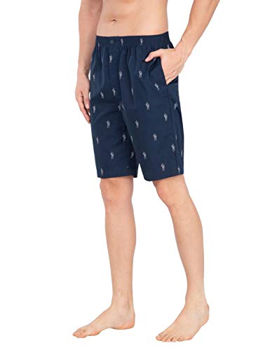 Image of Jockey Men's Regular Fit Cotton Shorts (9005 Navy Print1 Large)