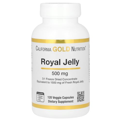 California Gold Nutrition CGN00954 Royal Jelly, 500 Mg, 120 Veggie Capsules cover