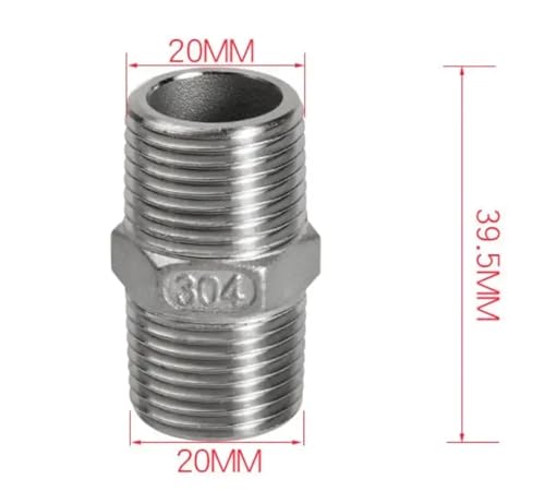 Machón hexagonal de acero inoxidable 304 de 1/2 para tuberías 3