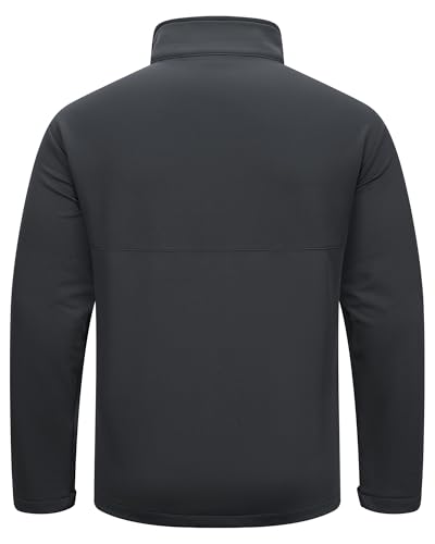 Outdoor Ventures Men's Softshell Jacket Waterproof Fleece Lined Rain Shell Jacket Lightweight Windbreaker for Hiking Travel2