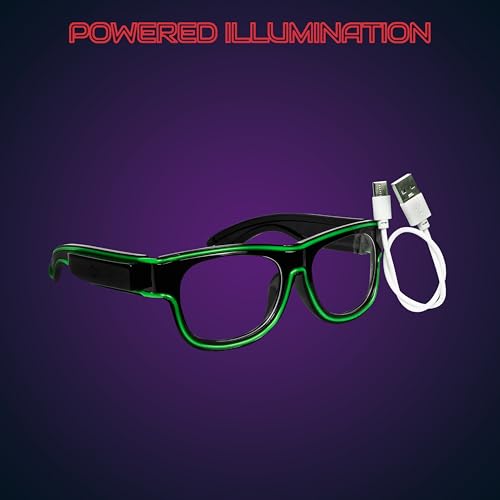 Image of Hookaba LED Jam Shade Party Glasses | Unisex Wireless Light-Up for DJ Night, Live Concerts, Halloween, Birthdays | Neon Specs for Boys, Girls, Kids | Dynamic Colors for Carnival & Clubbing