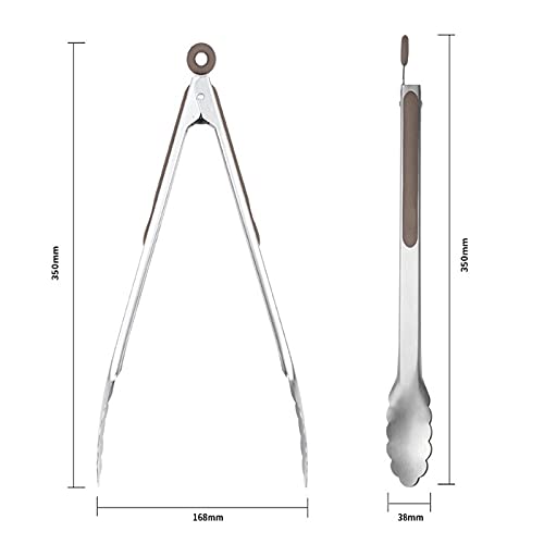 Pinze da Cucina Pinze da Cucina, per friggere, Cucinare, Pane Barbecue, Dimensioni ： 350 mm * 38 mm, Resistenza alle Alte Temperature