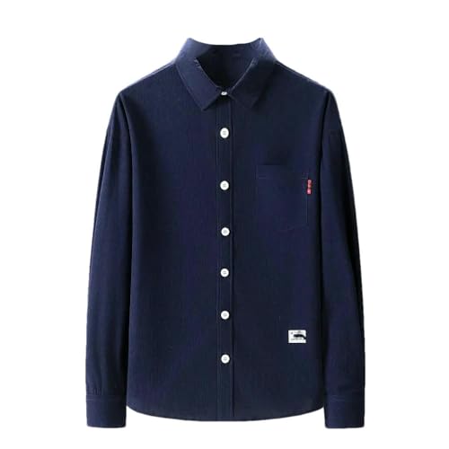 Chemise velours côtelé homme à manches longues et col rabattu