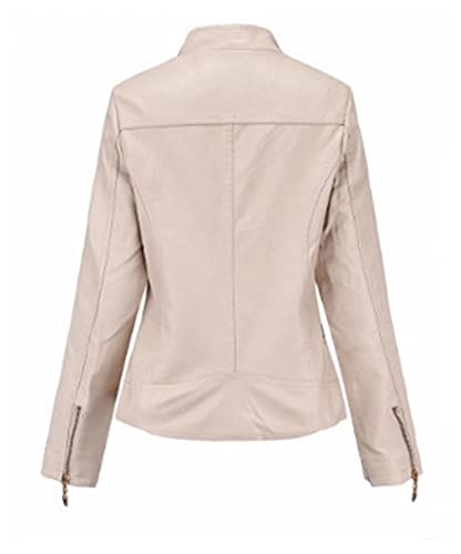 Women's Short Faux Leather Jacket Motorcyclet Crop Jacket Biker Fashion Jacket Coat2