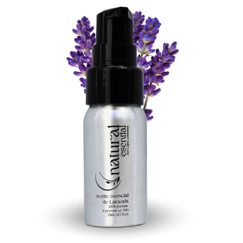Aceite Esencial de Lavanda, 15ml, 100% Puro, Primera Prensa en Frío | Maderoterapia | Aromaterapia | Propiedades Calmantes y Analgésicas | Limpia la Piel y Reduce la Ansiedad