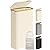 SONGMICS Laundry Hamper with Lid, Slim Laundry Basket, 17.2 Gallons (65L), Space-Saving, Removable Mesh Liner, Bamboo Handles, Collapsible, 16.5 x 8.9 x 27.8 Inches, Cream White ULCB506W01