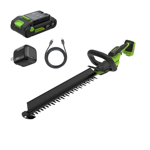 Greenworks 24V 20” Brushless (1.1' Cutting Capacity/Up to 65 Minute Run-Time/Debris Collector), 2.0Ah Battery and 30W Type-C Charger (3-FT Cord) by Greenworks - Used condition - US$84.64
