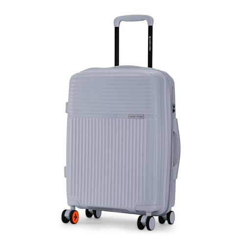 Image of Nasher Miles Krabi Expander Hard-Sided Polypropylene Cabin Luggage 20 inch | 55cm | 8 Wheels Small Trolley Bag for Travel | Suitcase (Grey)