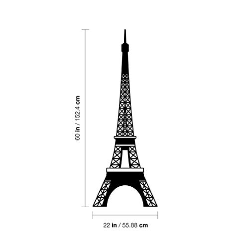 Vinilo decorativo para pared Torre Eiffel 60 x 22 pulg miniatura 3