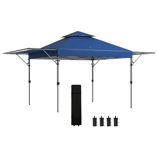 Outsunny Tonnelle Pop-up Jardin Barnum Pliant 5 x 3 m, Tissu Oxford avec 2 parois réglables,...