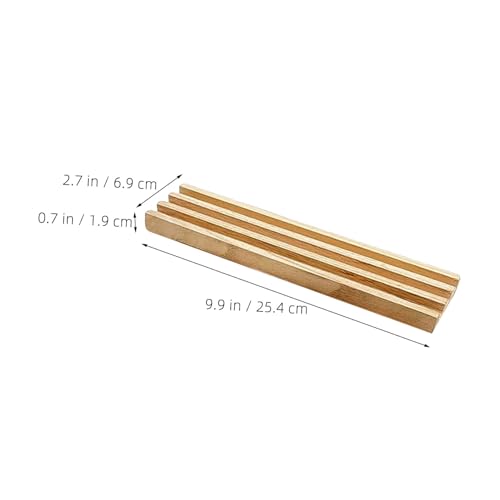 Soporte de dominó de madera natural para juegos de mesa miniatura 2