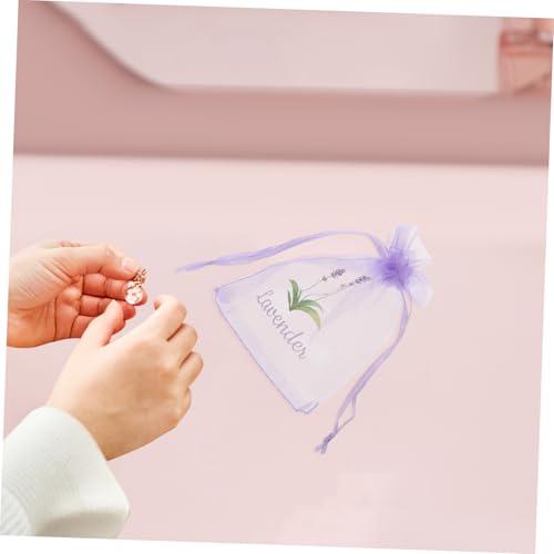 Cabilock 20 bolsas organza con cordón para almacenamiento miniatura 6