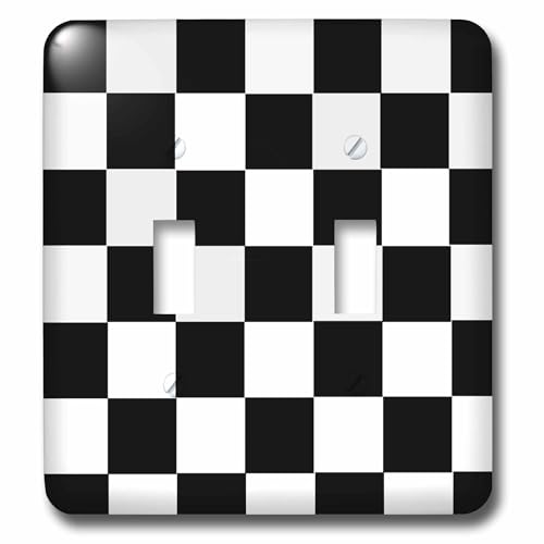 Interruptor de palanca cuadros blanco y negro 3dRose lsp_44676_2 para pared 2