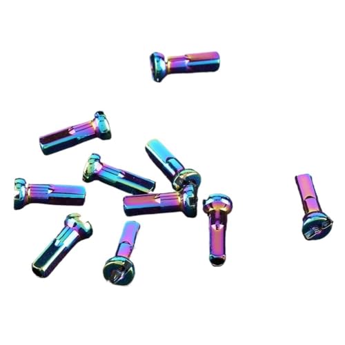 USLINMINJIN 20Pcs Bike Spoke Nipples Aluminum Alloy 14G Colorful Spokes Nipples Bicycle Spoke Caps for Mountain Road Bicycles