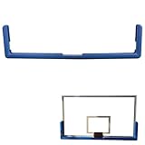 JYHHCYS 1/2/3/4 Pcs Basketball Hoop Bumper Strip, High-Elasticity EVA Backboard Padding Cuttable, Shock-Absorbing Rim Protector for Backyard/Playground, 7/10'' Thickened(Blue,Set of 1)