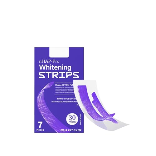Tiras Blanqueadoras De Dientes Purple Shine: Eliminación Suave Manchas, Cuidado Dental Diario For Una Sonrisa Brillante Y Un Aliento Fresco, Fácil Aplicación En 30 Minutos