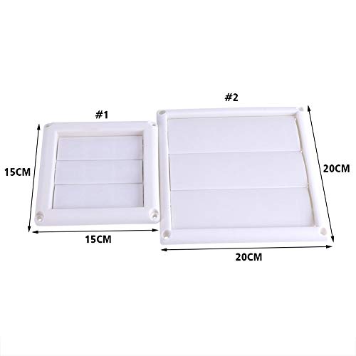 GOTOTOP Wall Air Vent Deflector Plastic Grille Cover 3 Flaps Wall Duct Ventilation Grill with Net New Outlet for Keeping Indoor Outdoor Circulation (5.91 x 5.91 in) - Image 3