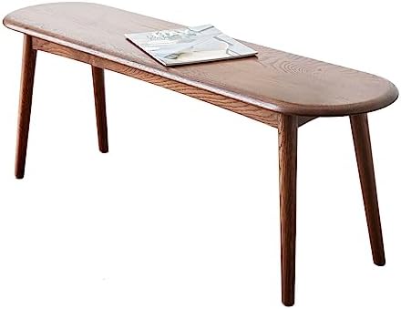 Grewood 100% Solid Wood Dining Bench - Oak Bench for Entryway, Bedroom, Living Room, Kitchen Room - (Walnut Color, 39.37")