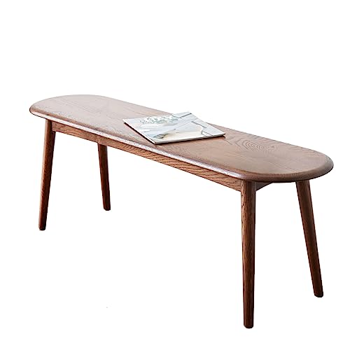 Grewood 100% Solid Wood Dining Bench - Oak Bench For Entryway, Bedroom, Living Room, Kitchen Room - (Walnut Color, 39.37") #TOP3