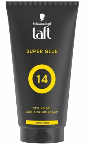 TAFT Schwarzkopf Power Lot de 6 tubes de gel coiffant Super Glue 6 x 150 ml