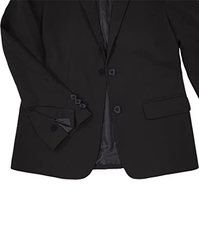 Van Heusen Boys' Adaptive Flex Stretch Suit Jacket, Faux Buttons & Velcro Closure, Black, 10 Husky - image 4