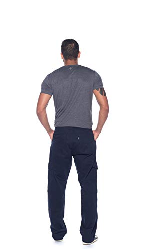 Calça Cargo Macaw Sarja 7657 Azul Marinho Cor:Azul;Tamanho:42