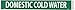 NMC A1085G Pipe Marker, Legend "Domestic Cold Water", 14" Length x 2" Height, 1-1/4" Letter Size, Pressure Sensitive Vinyl, White on Green (Pack of 25)