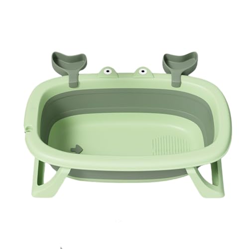 BHJWSA ペットバスタブ 子犬用バスタブ 折りたたみ式 ポータブル 便利な入浴 大容量 持ち運び簡単 小型・中型犬に最適 衣類や靴を浸す 多機能 (みどり,A)