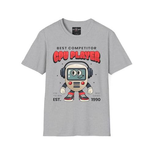 T-shirt gamer pour homme et femme au style geek en coton confortable