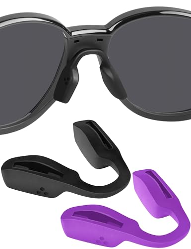 Image of BLAZERBUCK Replacement Nose Pads Nose Piece for Oakley Activate OX8173 Eyeglass - Low Bridge Black + Purple