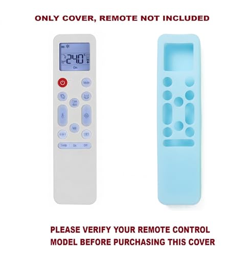 Image of Silicone Cover Compatible with LG Smart /Dual Inverter Air Conditioner Remote Control, Shockproof, Stylish, Easy to find in Darkness - Glow in Dark Blue-2