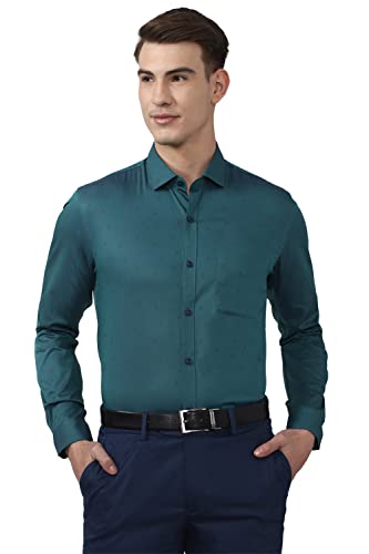 Image of Peter England Men's Solid Slim Fit Shirt