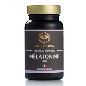 Naturathéra MÉLATONINE 1,8MG – Dosage fort – Complément Alimentaire Réveils Nocturnes Insomnies Difficultés d’endormissement – 30 Gélules – Fabriqué en France – Vegan – Sans Additifs Allergènes OGM
