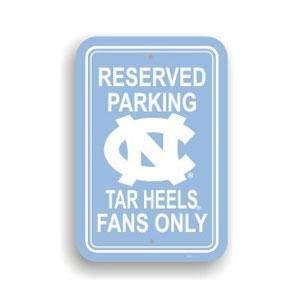 Fremont Die North Carolina Tar Heels Plastic Parking Sign