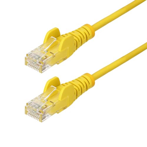 StarTech Câble Cat6 Fin 50cm Ethernet, LSZH, Jaune (N6PAT50CMYLS)