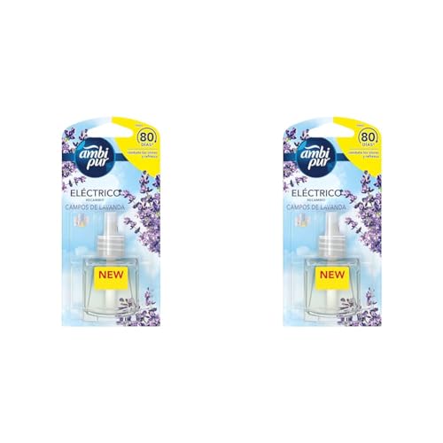 Ambi Pur Lavanda Recambio De Ambientador Eléctrico - 21.5 ml (Paquete de 2)