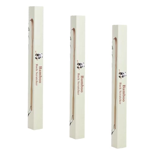 Image of YIMICOO 6 Pack Wooden Bamboo Back Scratcher, 17 Inch Long Handle Back Scratchers for Adults Men Women, with Beautiful Gift Packaging