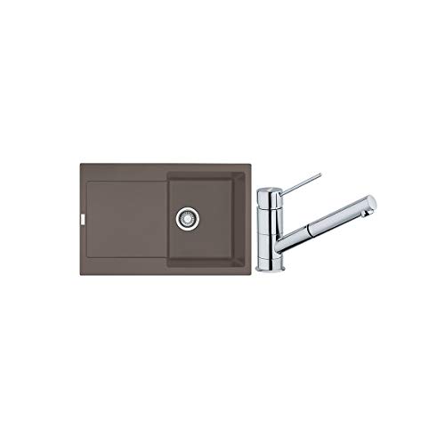 Franke - PACK Franke Maris Fragranit MRG611-78 + Mitigeur - Taupe Sirius - Coloris : Taupe