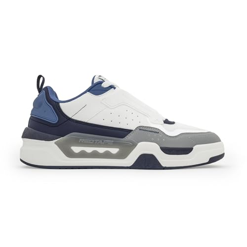 Image of Red Tape Men's Sneakers White Blue Pu Mesh TPU Round Toe Lace-Up