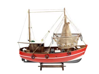 Osters Muschel-Sammler-Shop Maritime Wandskulpturen – Segelboot Metall 12,5 Cm, 2er Set, Weiß-grau-türkis