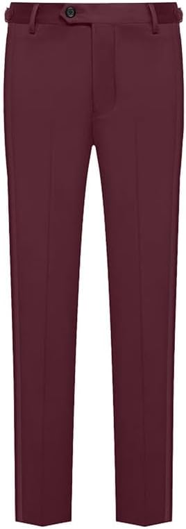 Men's Dress Pants with Satin Band Striped Side Casual Business Suit Pants