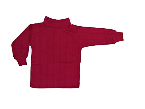 Image of TANGY Kids New Born Infant Baby Boys and Baby Girls Full Sleeves Turtle High Neck Skiwi in Plain Solid Color