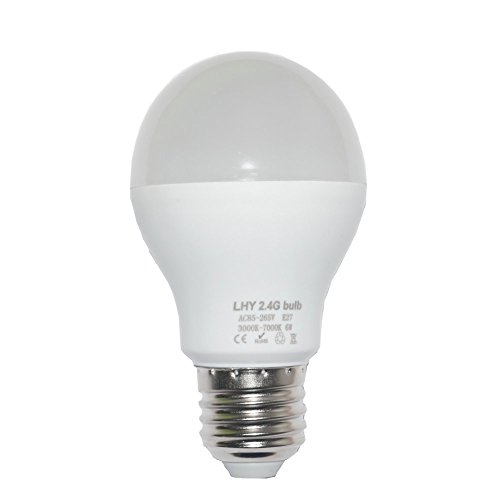 6W E27 Smart LED Light Bulbs Dimmable with 2.4GHz Wireless 3-Zone Remote Control - Adjustable Color Temperature (Warm/Cool) and Brightness 3 Pack (3 Bulb+1 Remote)