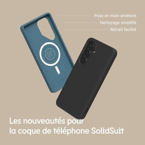 Coque Galaxy S25 incassable RhinoShield SolidSuit Magsafe bleu - 5