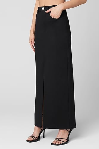 [BLANKNYC] Womens Ponte Maxi Skirt with Front Slit2