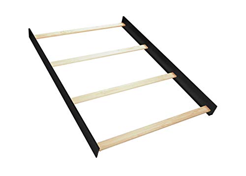Image of Full-Size Conversion Kit Bed Rails for Oxford, Soho, Ozlo & Avalon Baby Convertible Cribs - Solid Wood - Toddler and Adult Rail for Full-Size Bed - Nursery and Baby Furniture (Black Iron, Hook-On Kit)